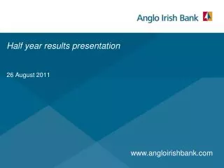 Half year results presentation