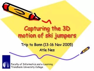 Capturing the 3D motion of ski jumpers