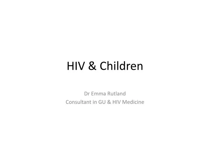 hiv children