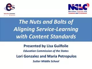 The Nuts and Bolts of Aligning Service-Learning with Content Standards