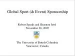 Global Sport (&amp; Event) Sponsorship