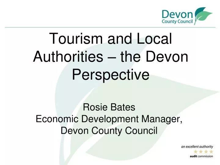 tourism and local authorities the devon perspective