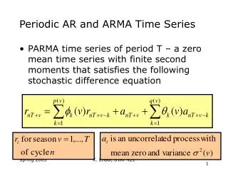 Periodic AR and ARMA Time Series