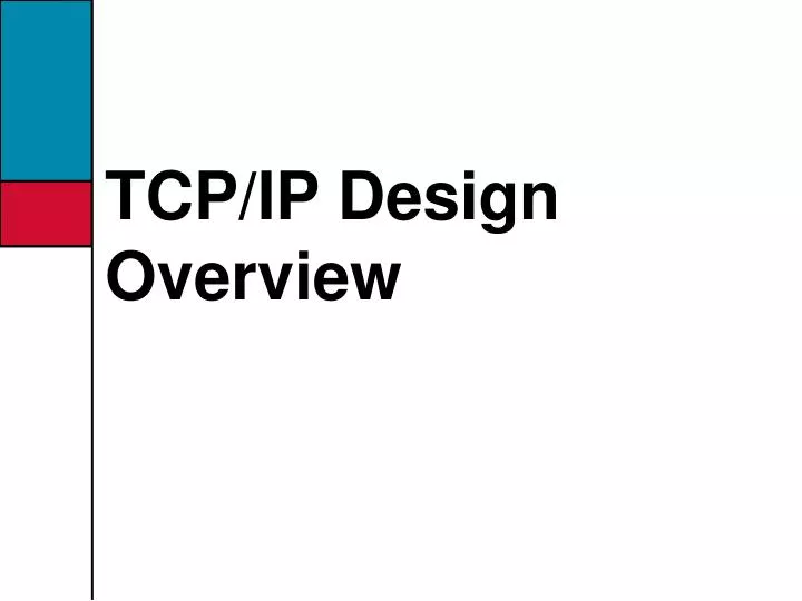 tcp ip design overview