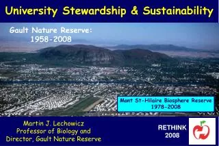 University Stewardship &amp; Sustainability