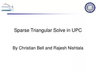 Sparse Triangular Solve in UPC