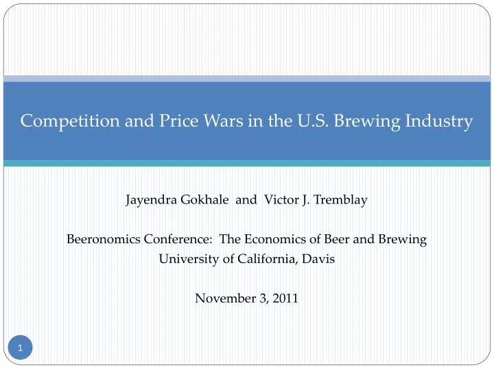 competition and price wars in the u s brewing industry
