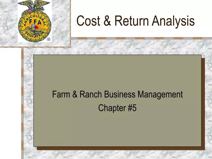 cost return analysis