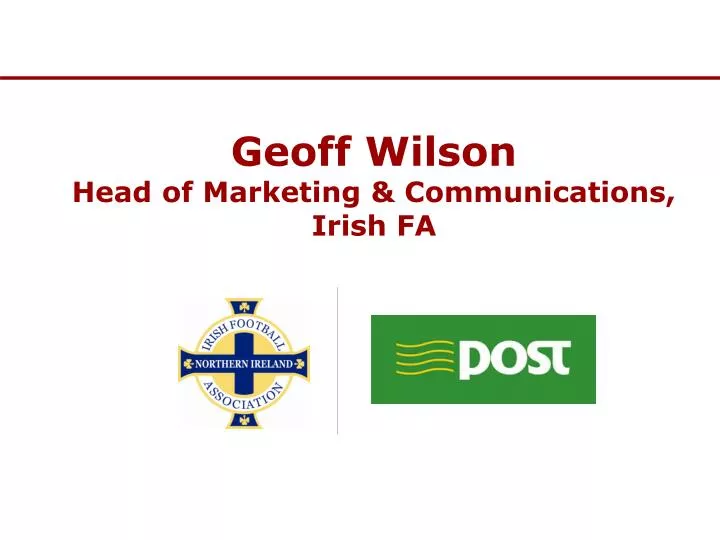 geoff wilson head of marketing communications irish fa