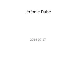Jérémie Dubé