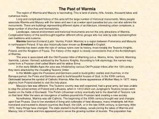 The Past of Warmia
