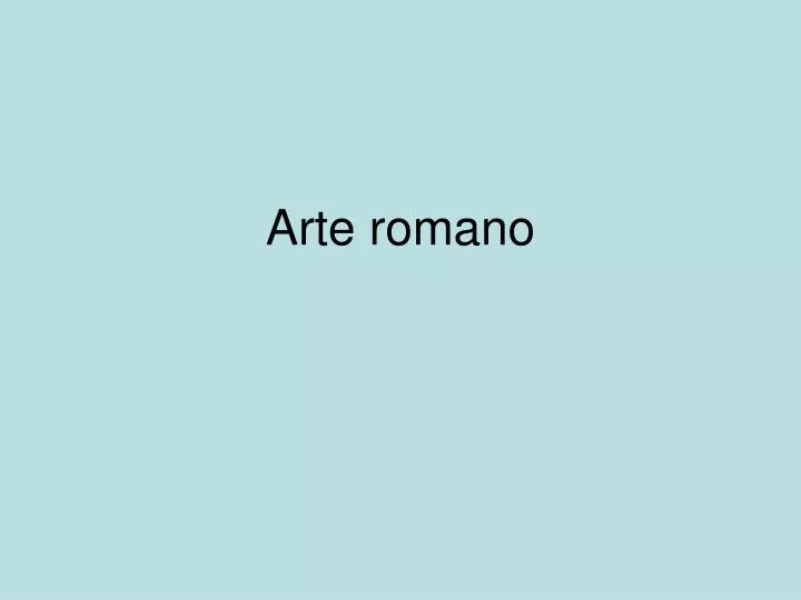 arte romano