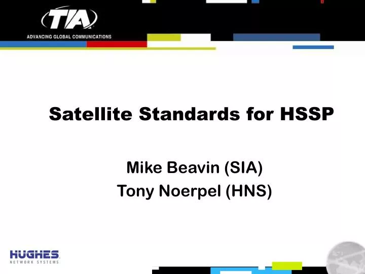 satellite standards for hssp