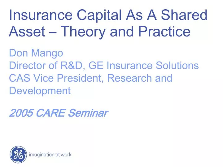 insurance capital as a shared asset theory and practice