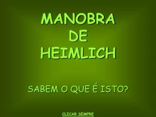 MANOBRA DE HEIMLICH