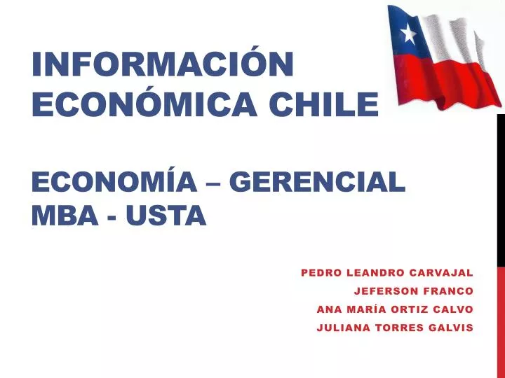 informaci n econ mica chile econom a gerencial mba usta