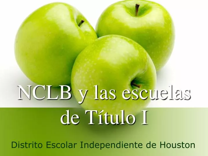 nclb y las escuelas de t tulo i