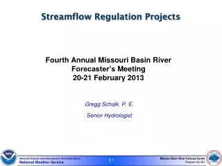 Streamflow Regulation Projects