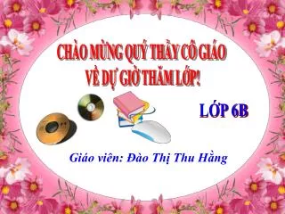 Giáo viên: Đào Thị Thu Hằng