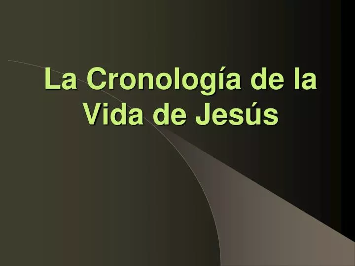 la cronolog a de la vida de jes s