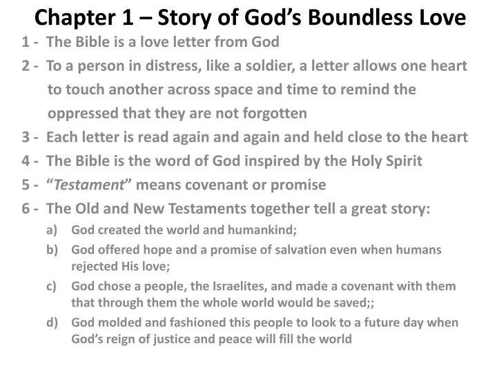 chapter 1 story of god s boundless love