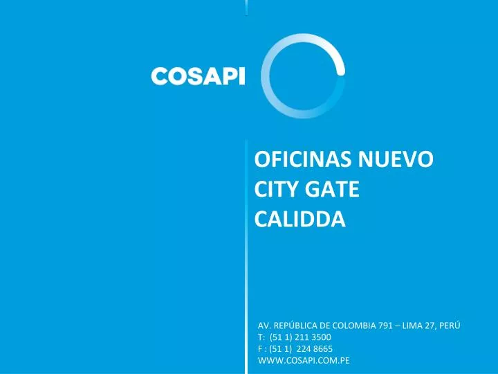 oficinas nuevo city gate calidda