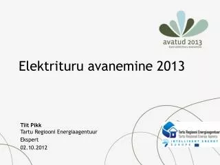 elektrituru avanemine 2013