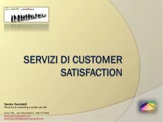 servizi di customer satisfaction