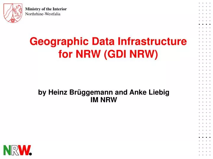 geographic data infrastructure for nrw gdi nrw
