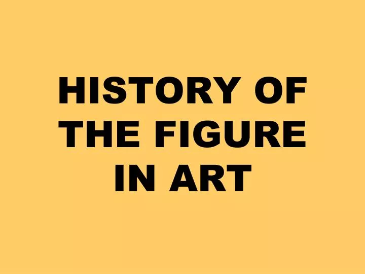 history of the figure in art