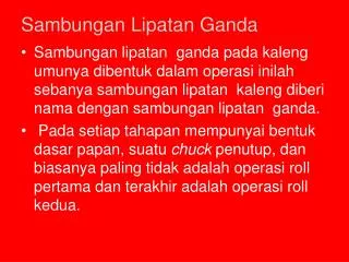 sambungan lipatan ganda