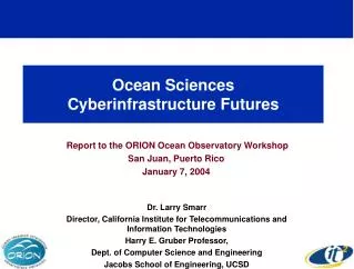 Ocean Sciences Cyberinfrastructure Futures