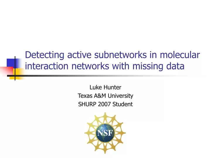 detecting active subnetworks in molecular interaction networks with missing data