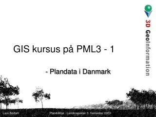 GIS kursus på PML3 - 1