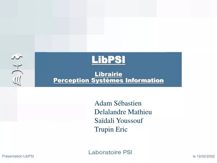 libpsi librairie perception syst mes information