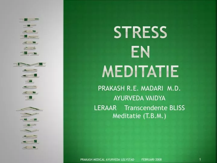 stress en meditatie