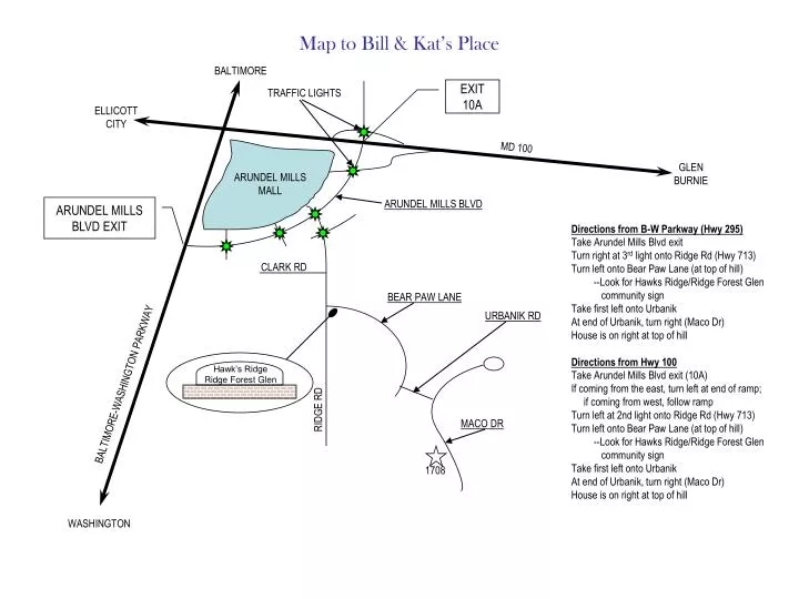 map to bill kat s place