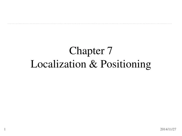 chapter 7 localization positioning