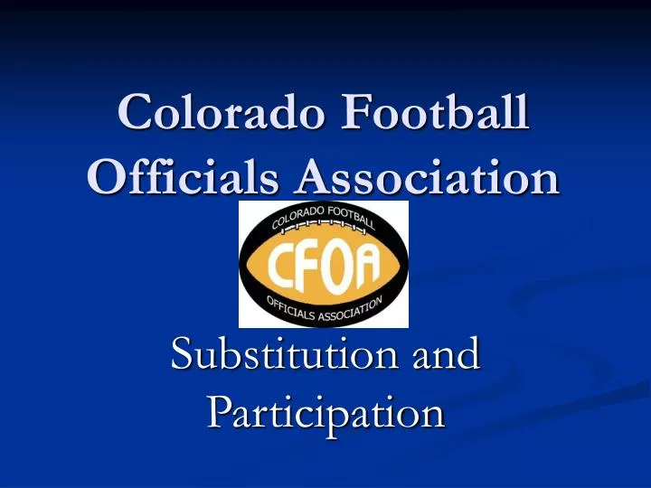 colorado football officials association