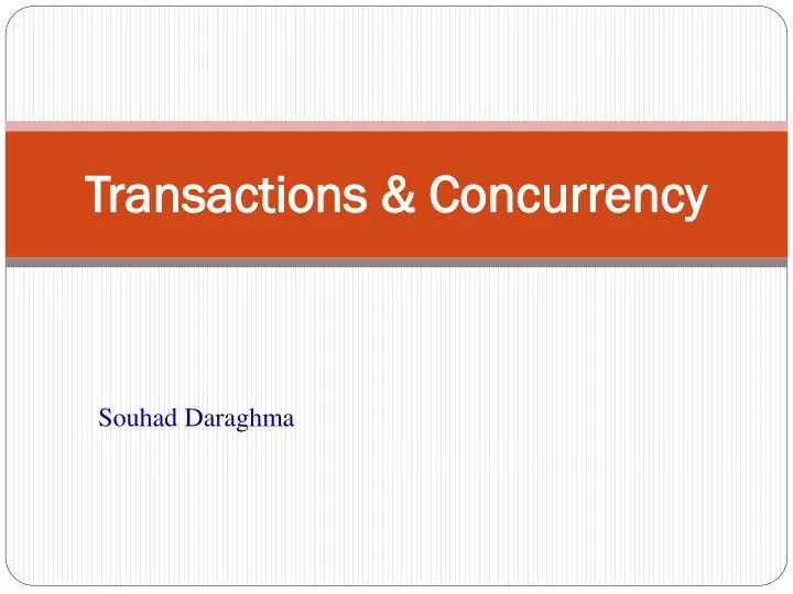 transactions concurrency