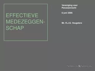 effectieve medezeggen schap