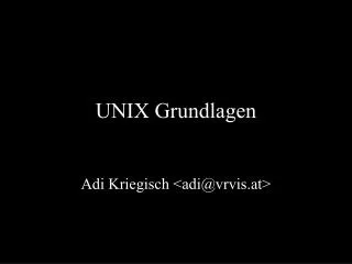 unix grundlagen