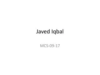 Javed Iqbal