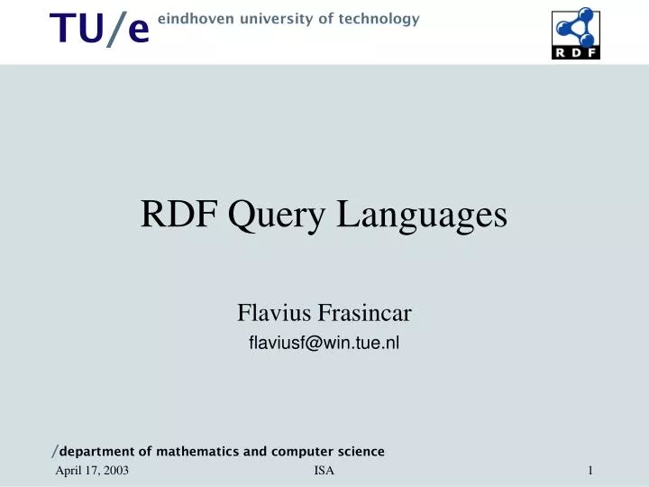 rdf query languages