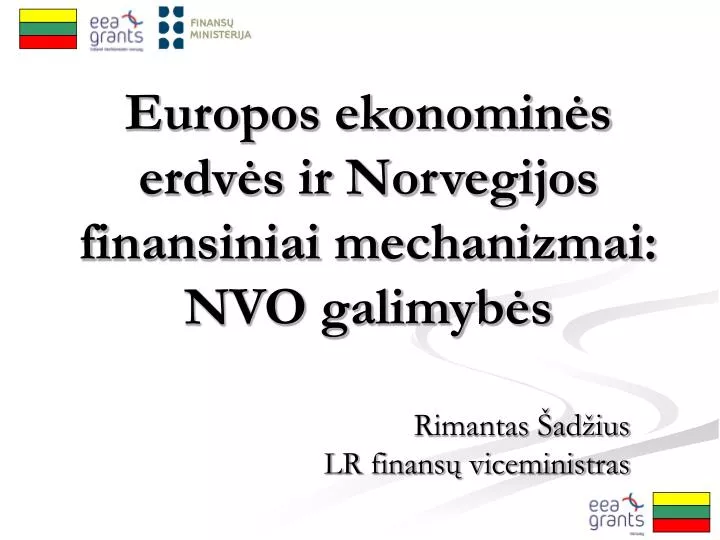 europos ekonomin s erdv s ir norvegijos finansiniai mechanizmai nvo galimyb s