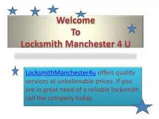 Auto Locksmith Manchester