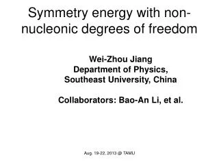 Symmetry energy with non-nucleonic degrees of freedom