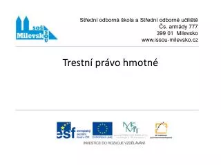 trestn pr vo hmotn