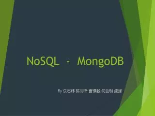 NoSQL - MongoDB