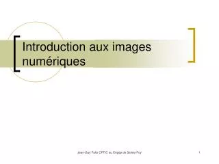 introduction aux images num riques